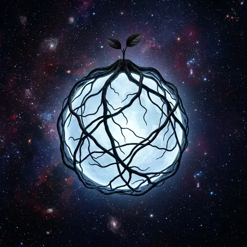 Luminous Blue-Tinted Sphere with Cosmic Roots