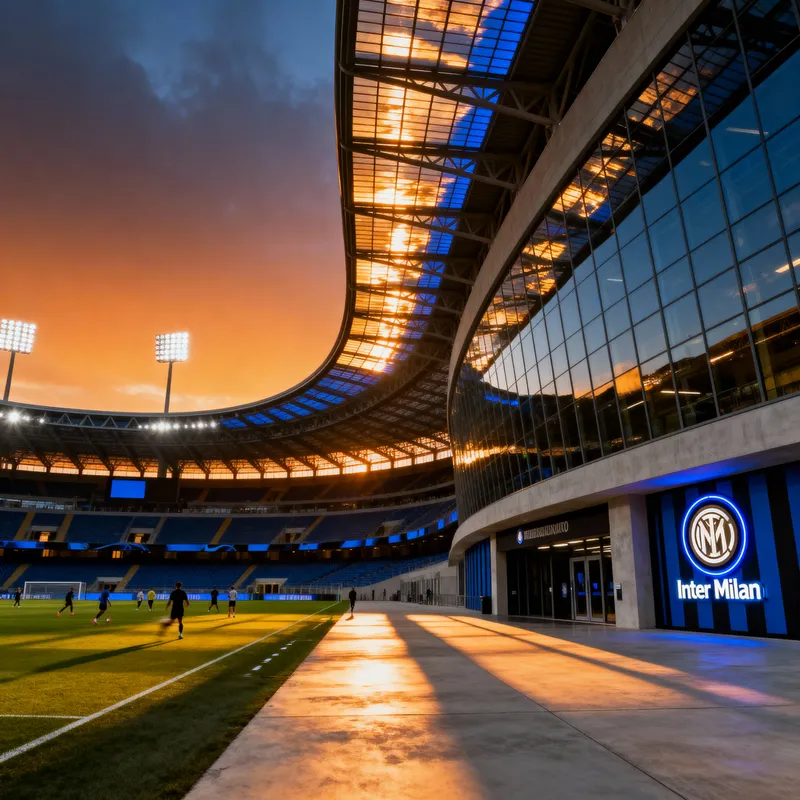 Stunning Sunset at Inter Milan's Modern Stadium
