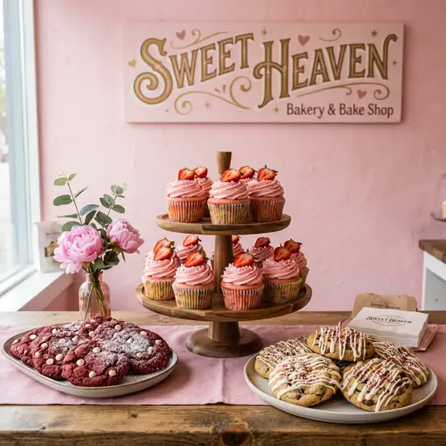 Sweet Heaven: Delicious Strawberry Cupcakes & Cookies