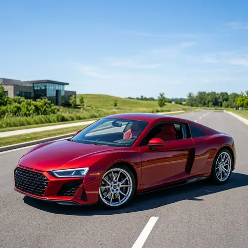 Sleek Red Car with Aerodynamic Design | Glossy Finish