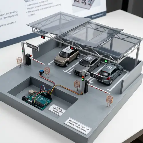 Modern Automated Car Parking Diorama with RFID Technology