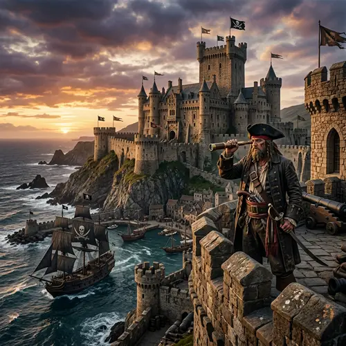 Majestic Castle with a Pirate Adventure
