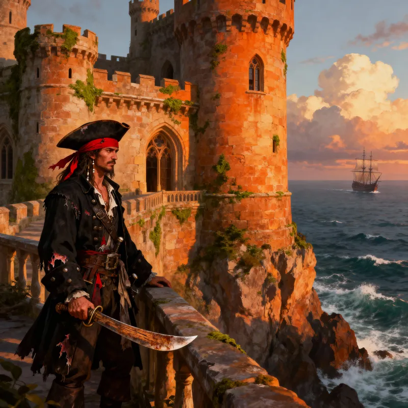 Majestic Castle with a Pirate Adventure Majestic Castle with a Pirate Adventure
