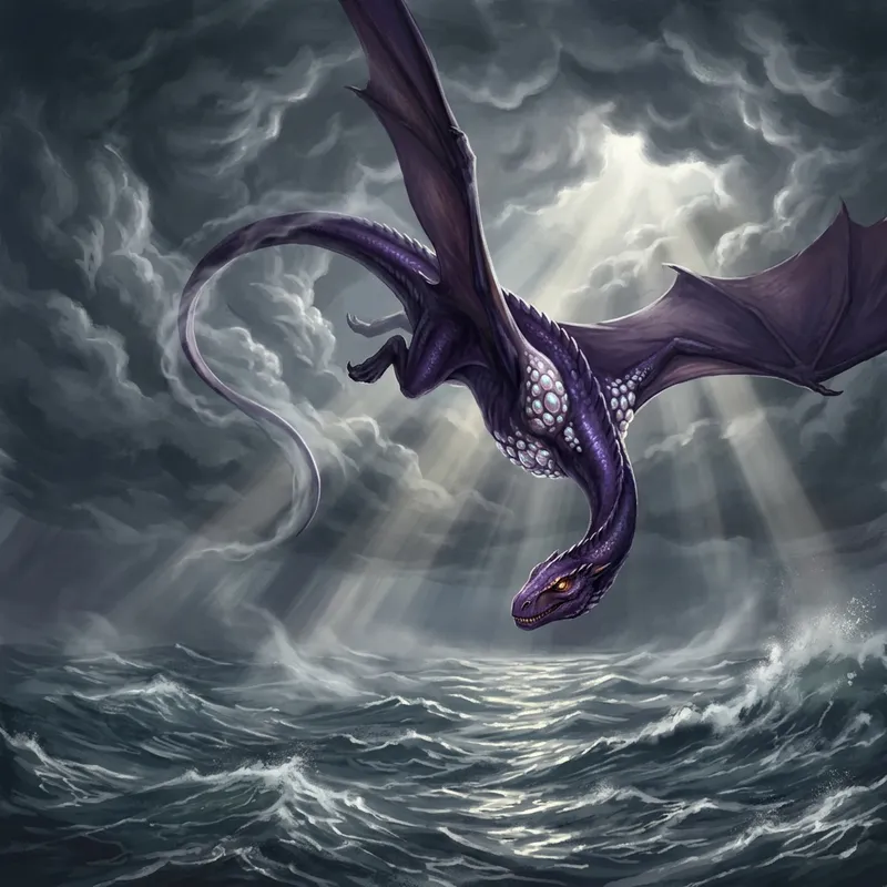 Majestic Palkia Descending from Storm Clouds