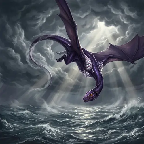 Majestic Palkia Descending from Stormy Skies