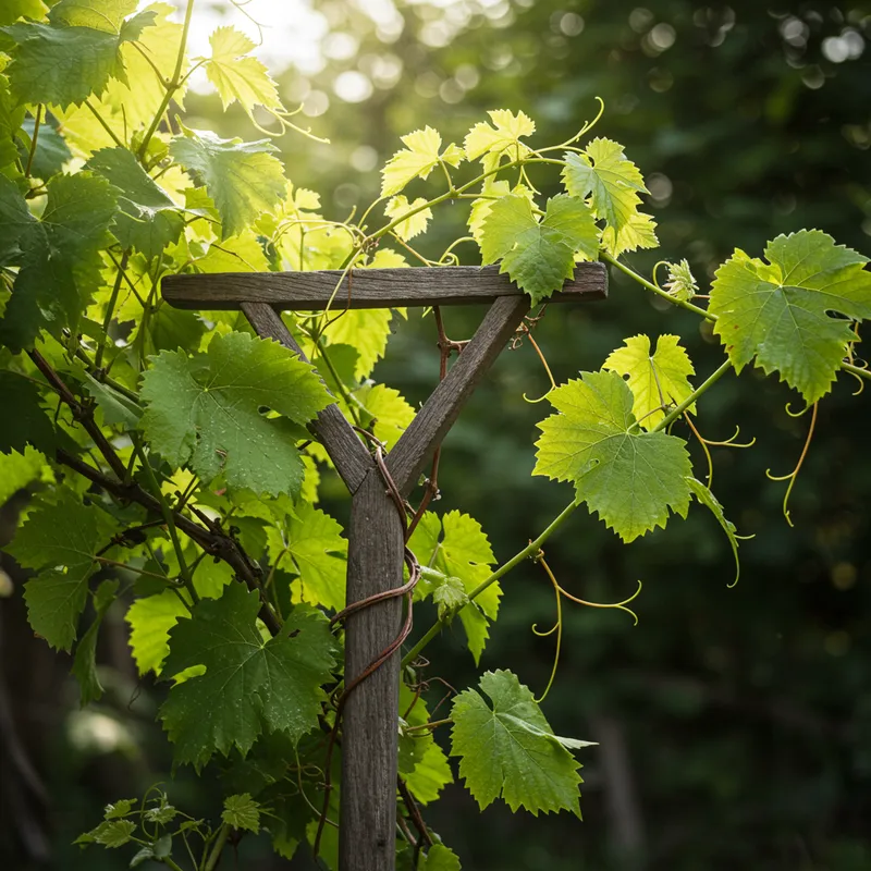 Vine-Wrapped Rake: Garden Tool Art
