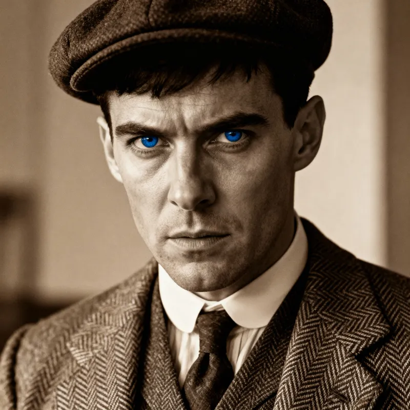 Authoritative Man in Vintage 20th-Century Style