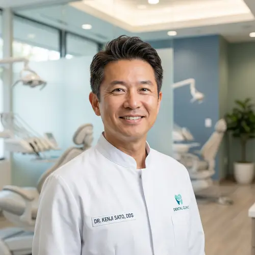 Professional Dentist Headshot of Asian Male