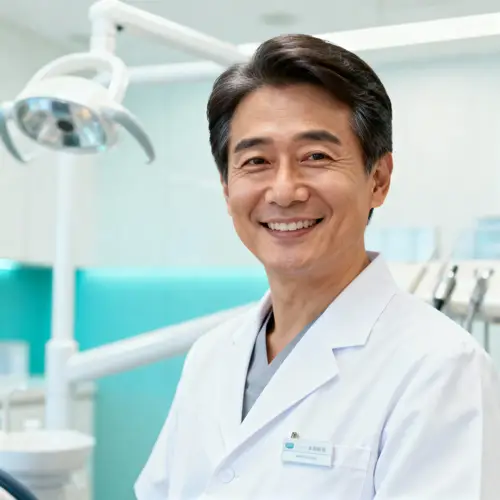 Professional Dentist Headshot of Asian Male