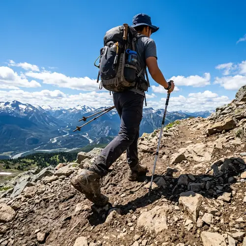 Solo Hiking Experience: Asian Male Trekking with Muddy Boots