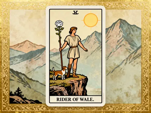 The Fool Tarot Card - Rider-Waite Style Illustration