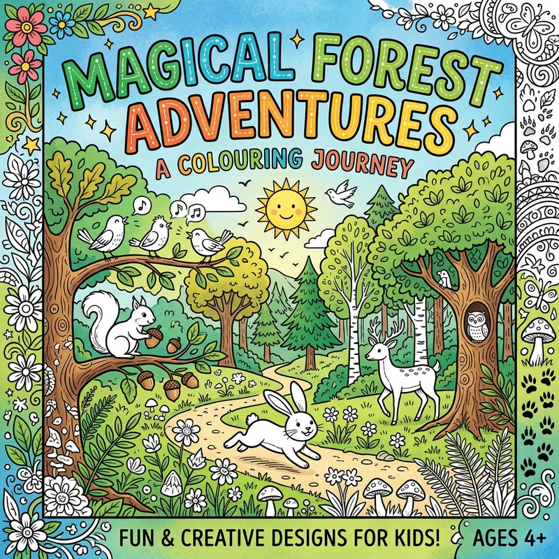 Magical Forest Adventures Colouring Book
