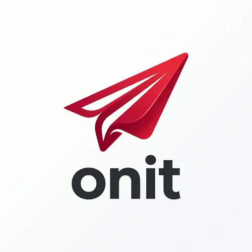 Progressive Red Paper Airplane BI Icon for onit Company