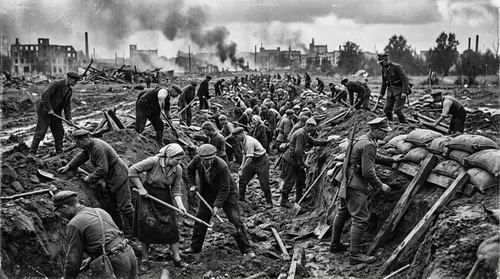 Trenches in Warsaw: Civilians & Soldiers, 1939