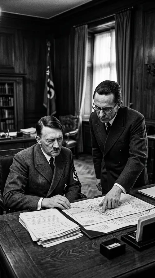 Historic 1930s Photo of Hitler & Goebbels in Munich