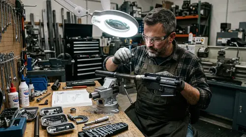 Expert Engineer Assembling Steel Components