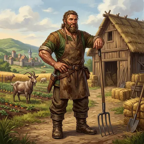 Tall Muscular DnD Style Farmer