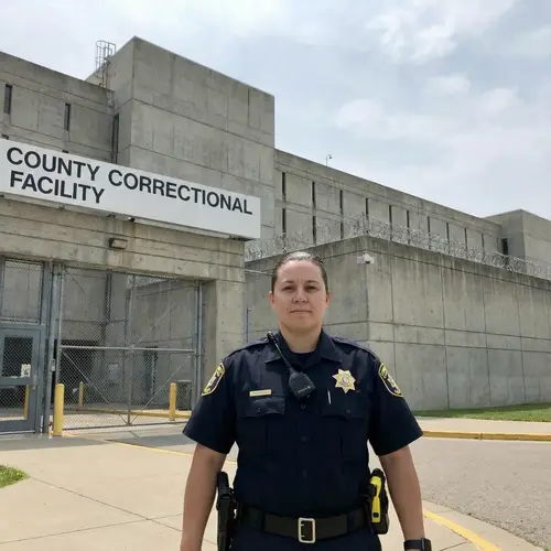 Correctional Officer in Uniform at a Prison