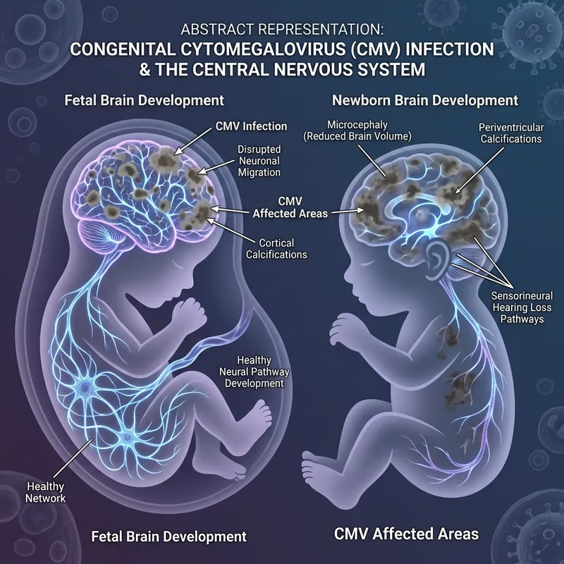Cytomegalovirus Effects on CNS in Fetus & Newborn