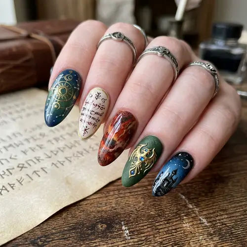 Fantasy Nail Art Inspired by Popular TV Series Themes