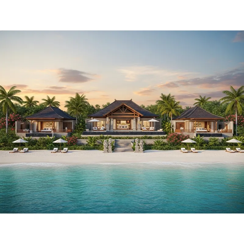 Bali-Themed 3 Villas Resort on Beachfront Lot Bali-Themed 3 Villas Resort on Beachfront Lot
