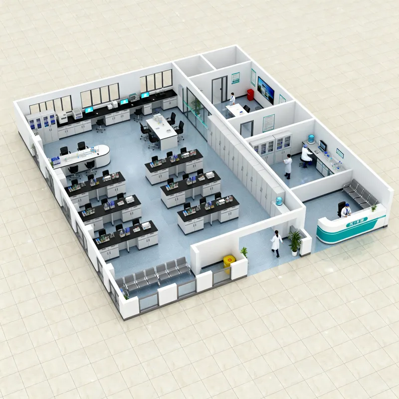Spacious Clinical Laboratory Floor Plan Design