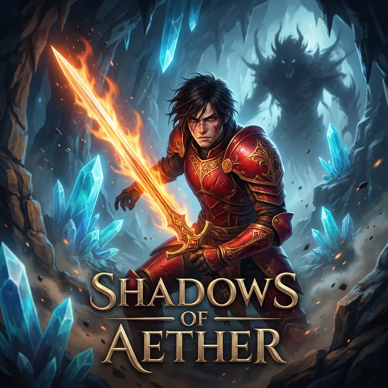 Solo Leveling - Epic Fantasy Warrior With Luminescent Sword