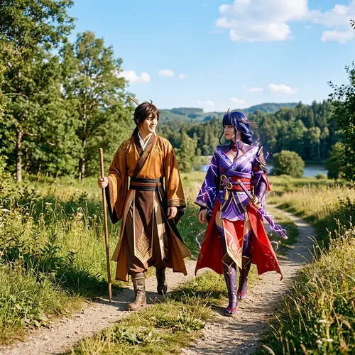 Morax and Raiden Walk Together | Genshin Impact Characters