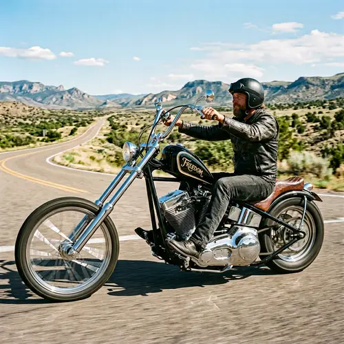 Old School Motorrad Chopper - Classic Vintage Bike