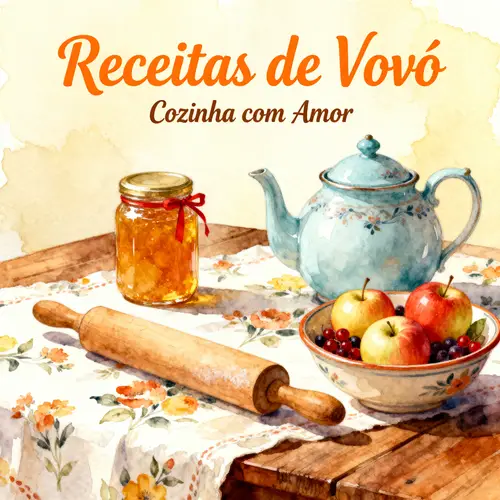 Beautiful Grandma's Recipe Book in Watercolor