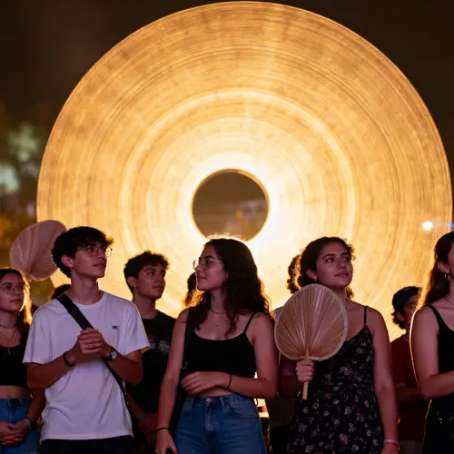 Curtsey Light Shines Over Excited Fans