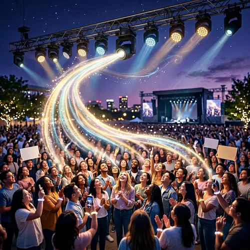 Curtsey Light Shines Over Excited Fans