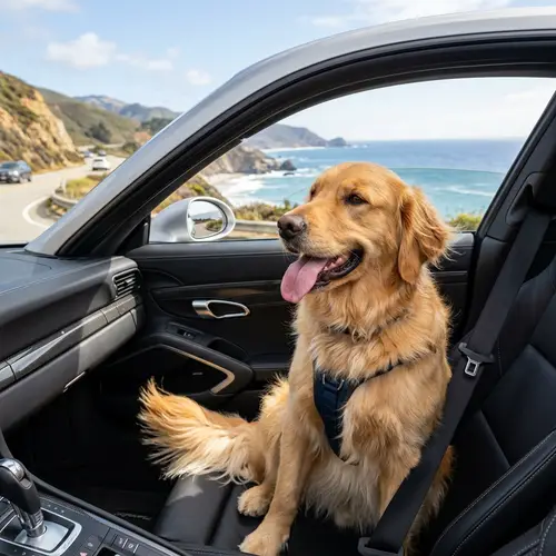 Adorable Dog in Sports Car | Coastal Drive Pet Adventure