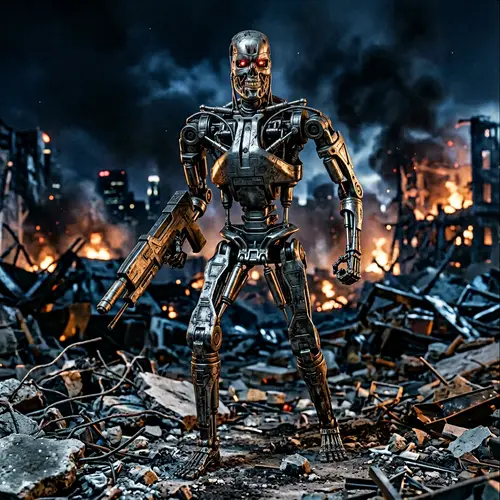 Metal Robot Inspired by The Terminator