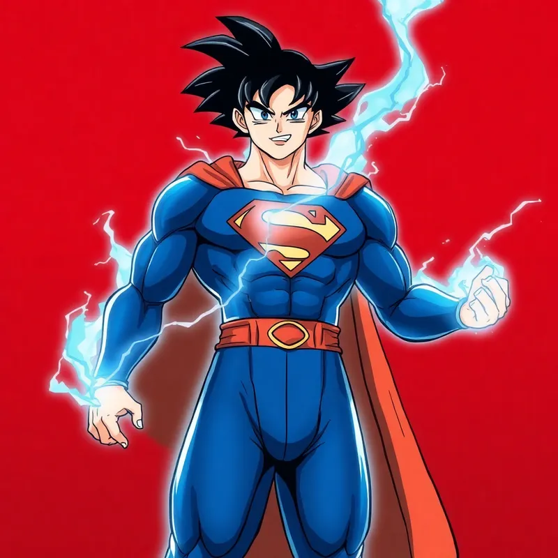 Goku Fused with Superman - Epic Fusion Art