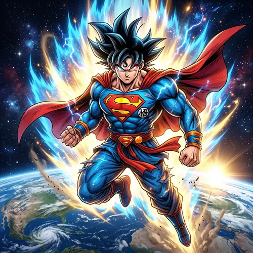 Goku Fused with Superman - Epic Fusion Art