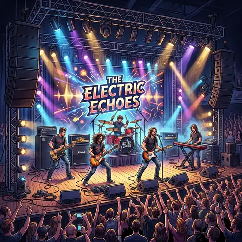 Music Band Stage Setup Illustration