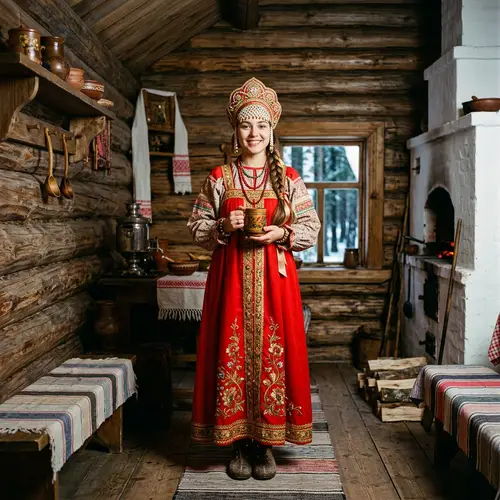 Russian Style Fashion Photo in the Wood | Kodak Vision3 500