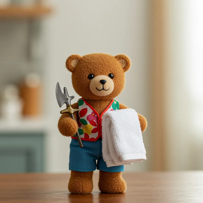 Celebrity Bear Toy with Weapon - Unique Gift