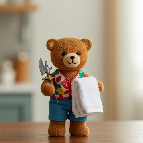 Celebrity Bear Toy with Weapon - Unique Gift