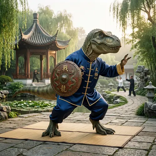 Tyrannosaurus in Tai Chi Suit: Strength and Balance
