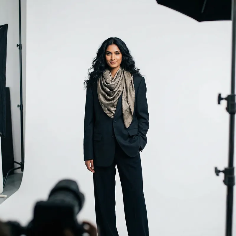 Tall South Asian Fashion Model with Dramatic Presence