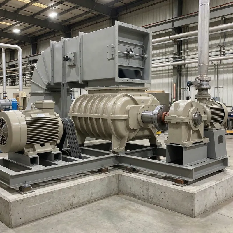 Dual Drive Blower System: Electric Motor & Turbine Image