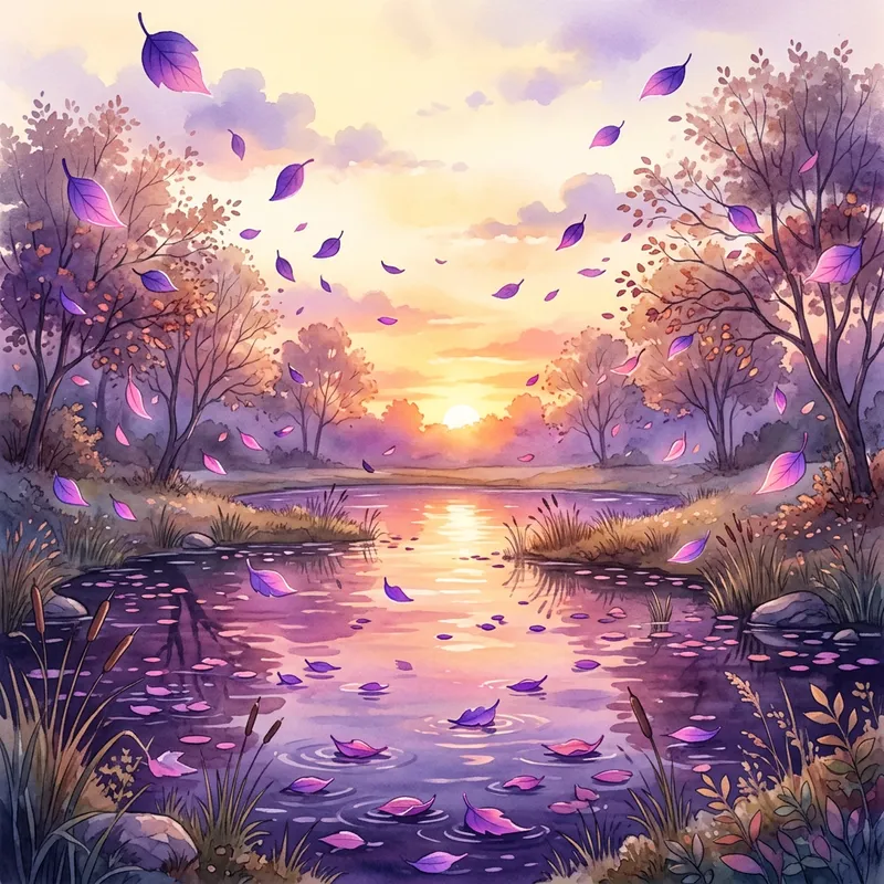 Pastel App Icon with Gradation Leaves