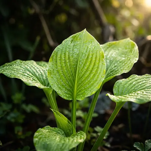 Lively Plant: Bright Green Leaves & Morning Dew
