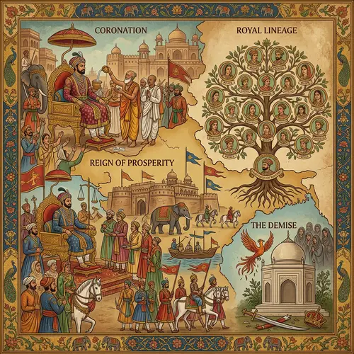 18th Century South Asian Monarch: Key Life Moments Art