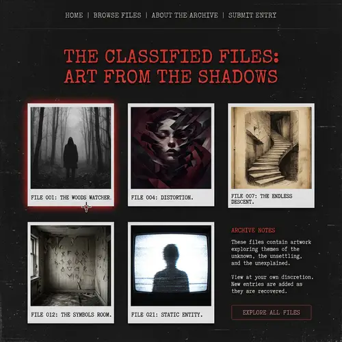 Mysterious Creepy Files Artwork