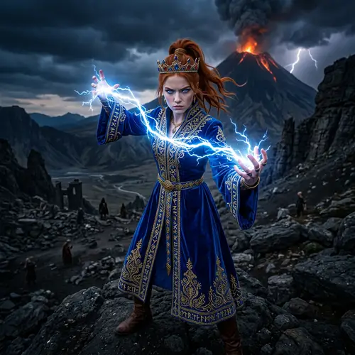 Azula - Powerful Young Woman with Blue Eyes and Fiery Red Hair