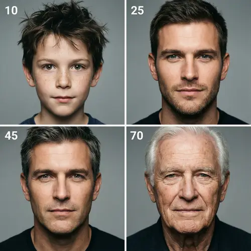 Age Progression Portraits: A Photorealistic Journey