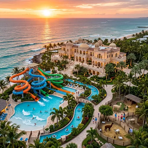 Ocean Front Mansion with Water Park & Petting Zoo